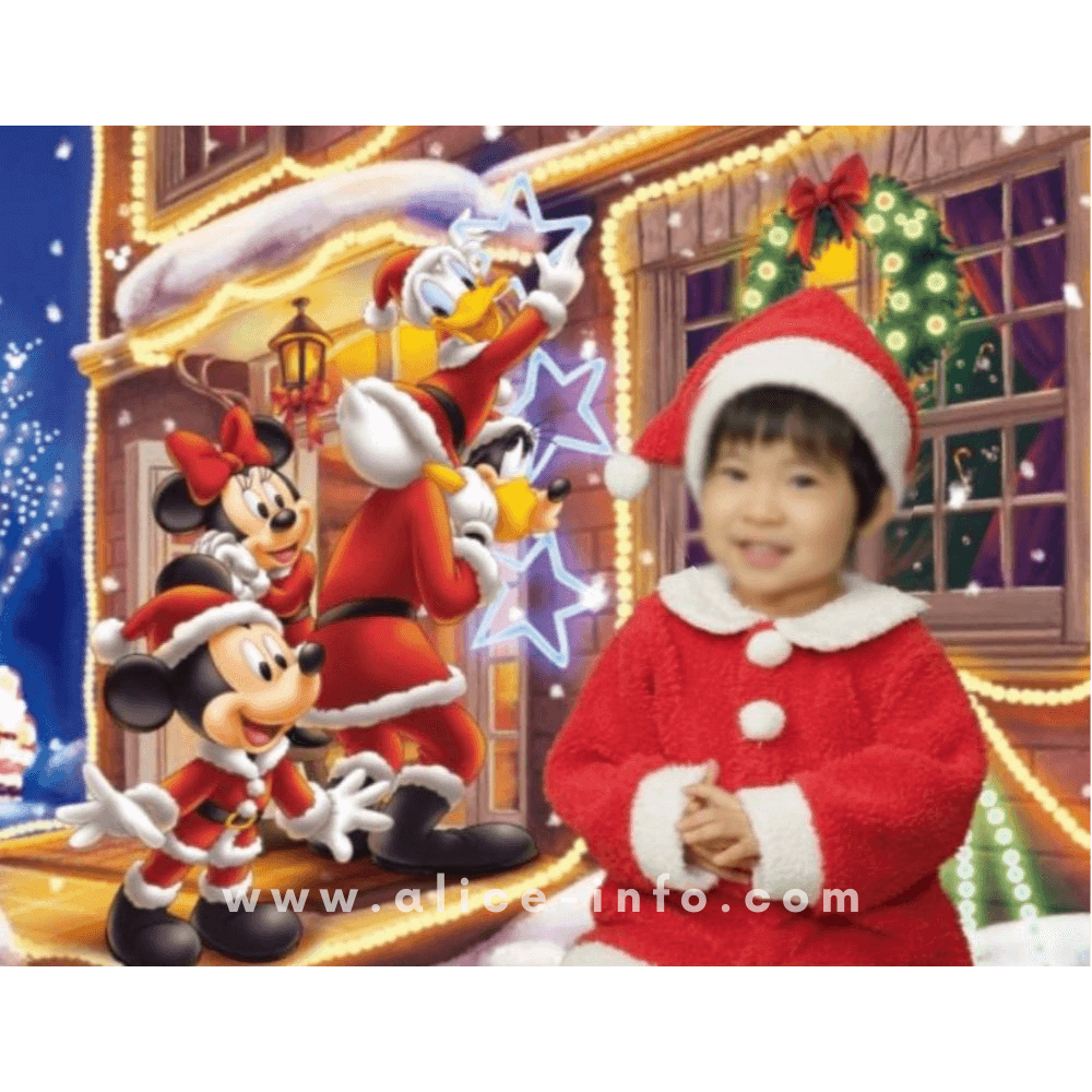 スタジオアリスディズニーパワーアップ店で撮影した2歳男の子のクリスマスフォト