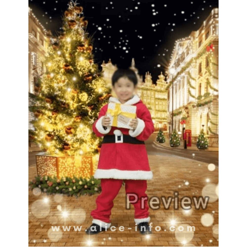 スタジオアリスで撮影したクリスマスの写真